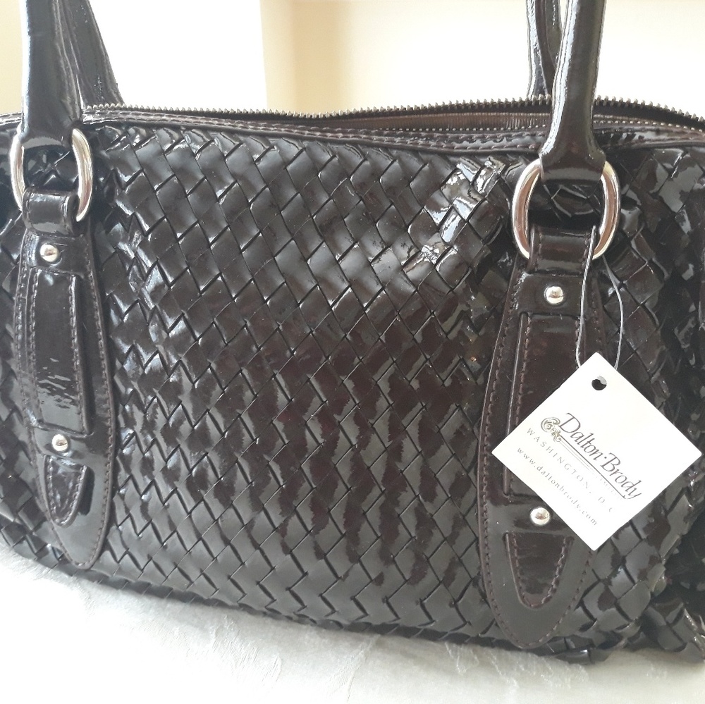 Leather weave handbag women shoulder